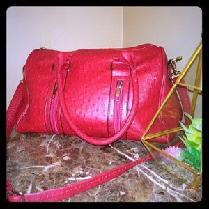 Large red fashion bag